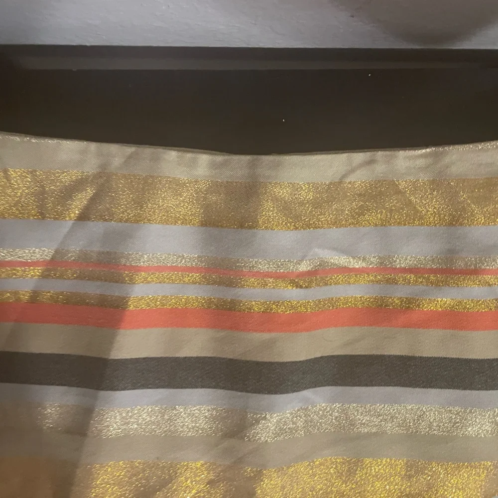 J. Crew NEW WITH TAGS! Shimmer Stripe Skirt Sz-8 - Picture 7 of 8